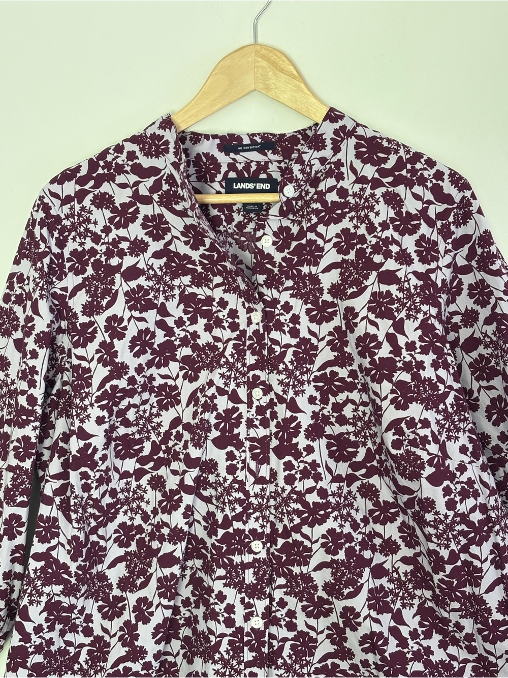 Lands' End Women's No Iron Supima Cotton Long Sleeve Button Up Size Shirt 20W * - Picture 2 of 16